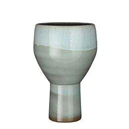 Merle pot op voet l.groen h35xd23cm
