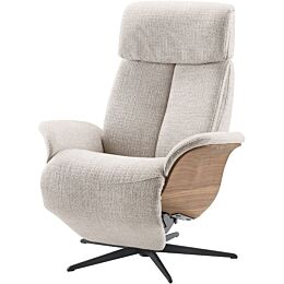 IN.HOUSE Relaxfauteuil Hintas M Lichtgrijs Hout