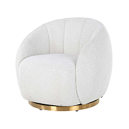 Richmond Interiors Draaifauteuil Jago White Bouclé