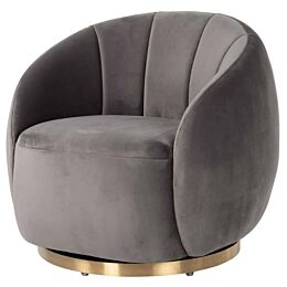 Richmond Interiors Draaifauteuil Jago Stone Velvet