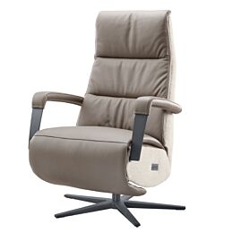 Relaxfauteuil Chanti S beige bruin leer