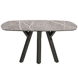 Eetkamertafel Minato Ovaal 150X105 Cm Lichtgrijs