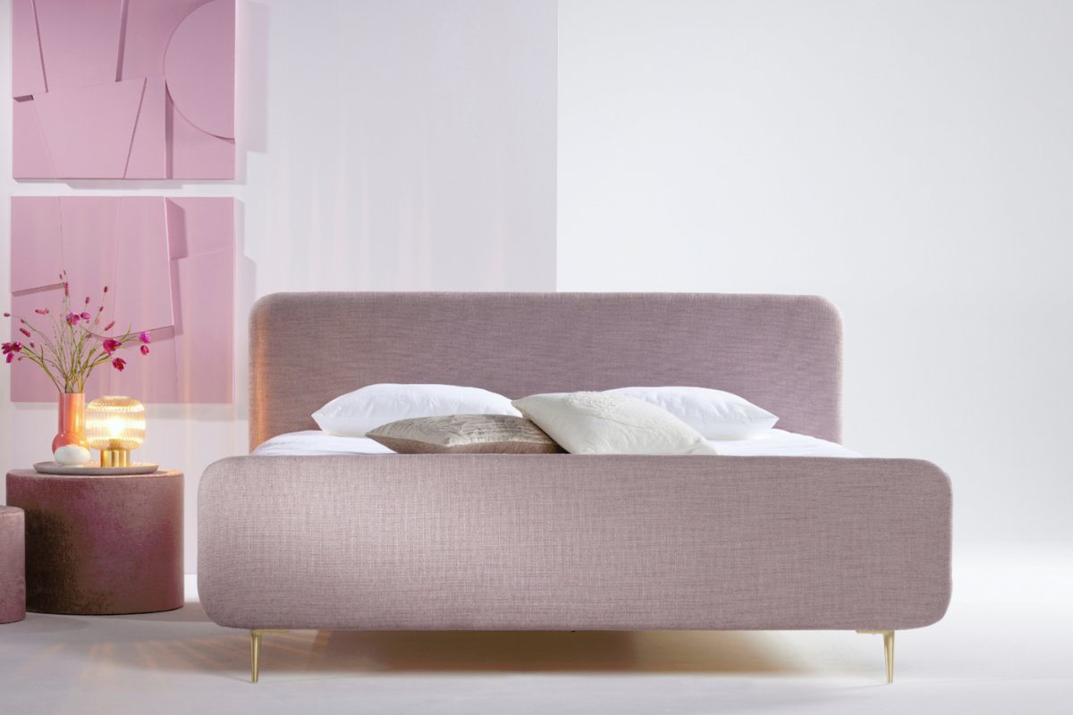 Roze boxspring